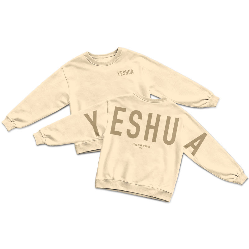 Yeshua Hebrews 13:8 Print Sweatshirt - Apricot - US16-18(2XL) - image 4