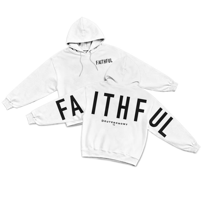 Faithful Deuteronomy 7:9 Print Hoodie - White - US16-18(2XL) - image 2