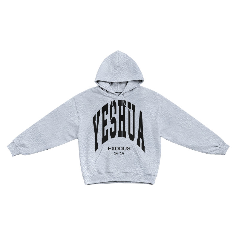 Yahweh Exodus 14:14 Print Causal Hoodie - Grey - US16-18(2XL) - image 3