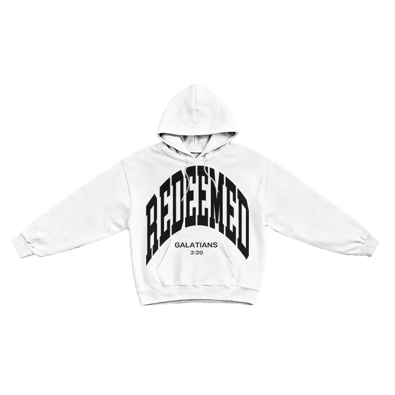 Redeemed Galatians 2:20 Print Causal Hoodie - White - US16-18(2XL) - image 2