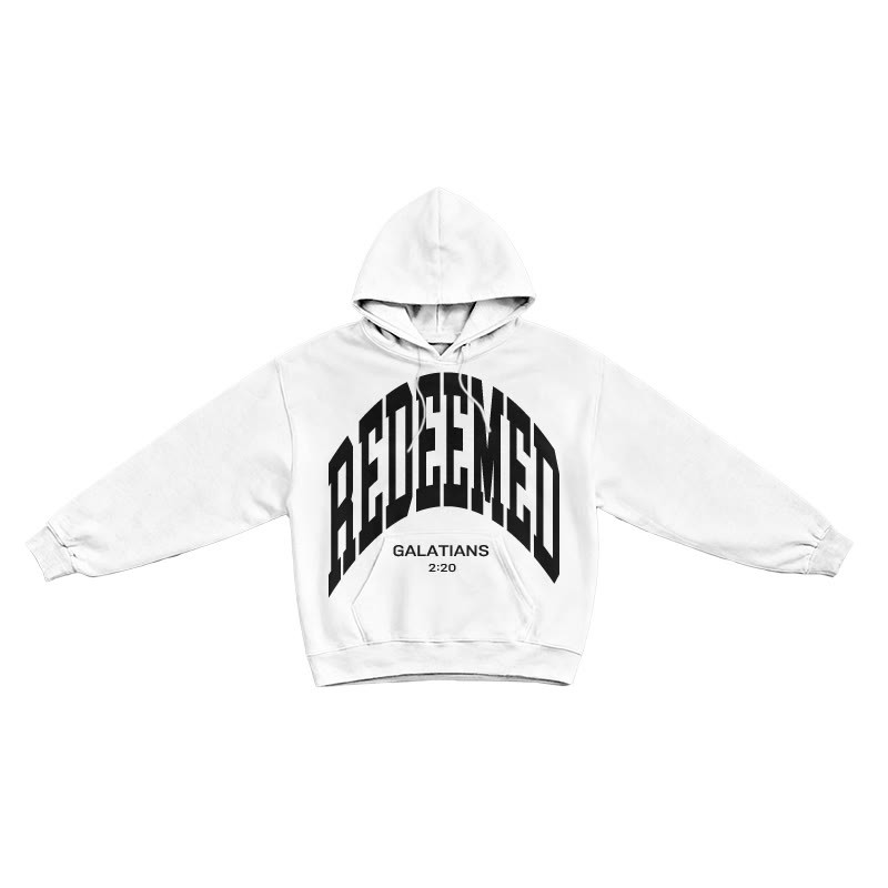 Redeemed Galatians 2:20 Print Causal Hoodie - White - US16-18(2XL) - image 2