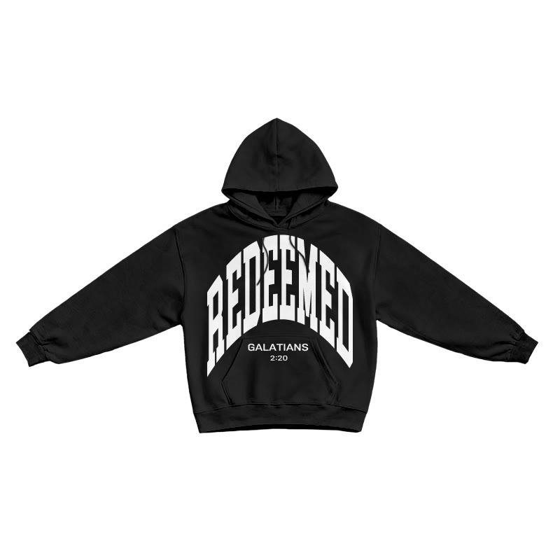 Redeemed Galatians 2:20 Print Causal Hoodie - Black - US16-18(2XL) - image 1