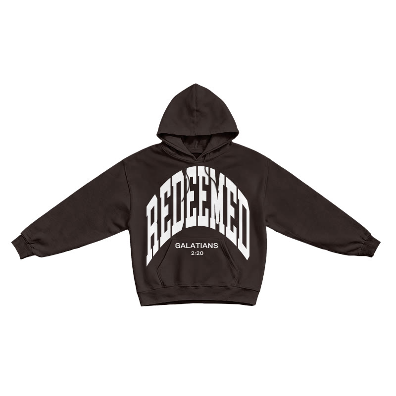 Redeemed Galatians 2:20 Print Causal Hoodie - Coffee - US16-18(2XL) - image 5