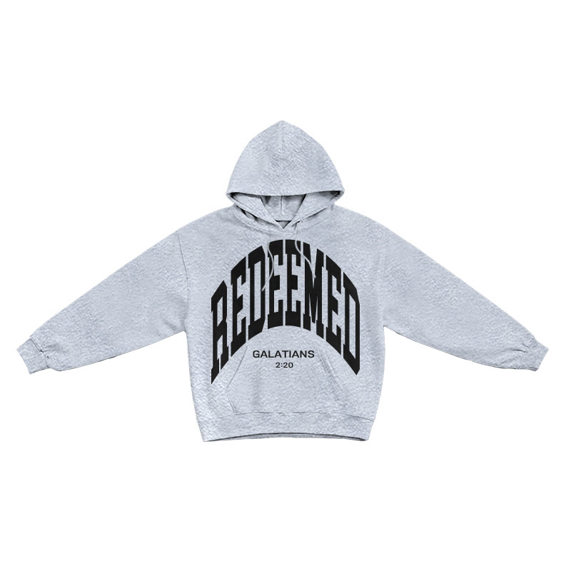 Redeemed Galatians 2:20 Print Causal Hoodie - Grey - US16-18(2XL) - image 3