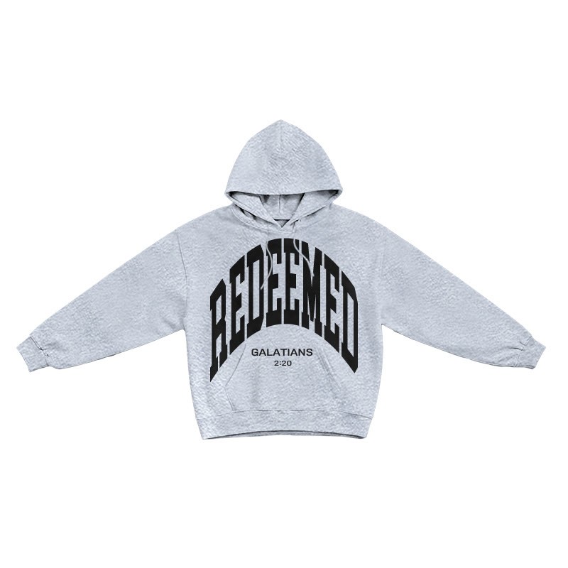 Redeemed Galatians 2:20 Print Causal Hoodie - Grey - US16-18(2XL) - image 3