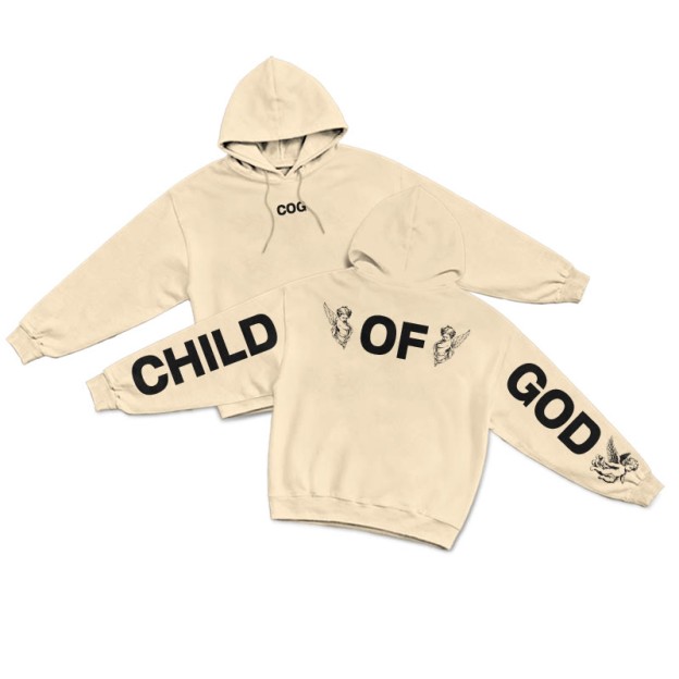 Child Of God Creative Back Print Hoodie - Apricot - US16-18(2XL) - image 4