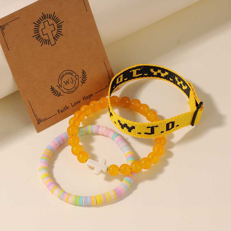 WWJD What Would Jesus Do Bracelet Set - image 2