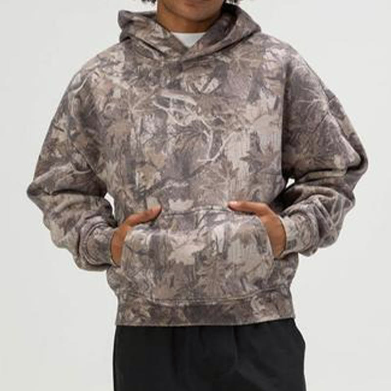 Woodland Camouflage Design Print Causal Hoodie - image 2