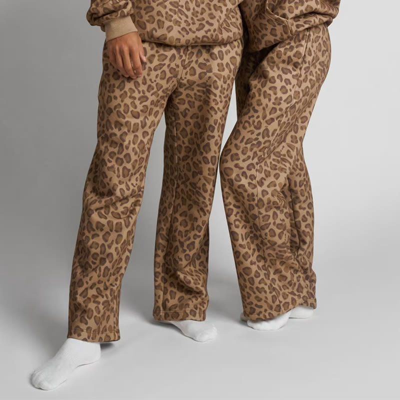 Leopard Design Print Causal Pants - image 1