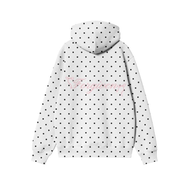 Forgiven Bowknot And Polka Dot Print Causal Hoodie - image 1