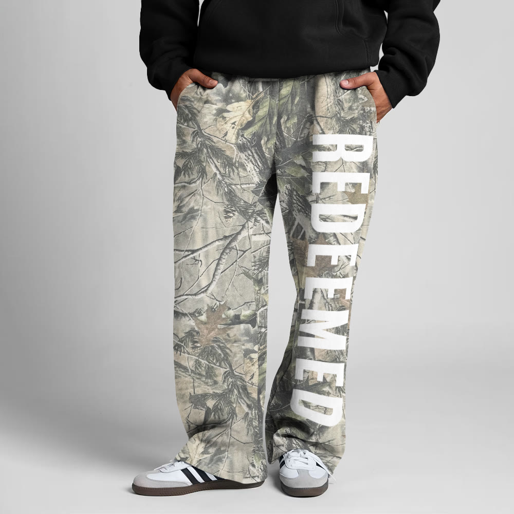 Dead Leaves Camouflage Redeemed Print Straight-leg Sweatpants - image 2