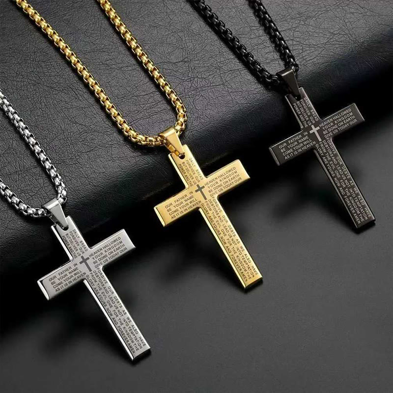 Cross Scripture Necklace - image 1