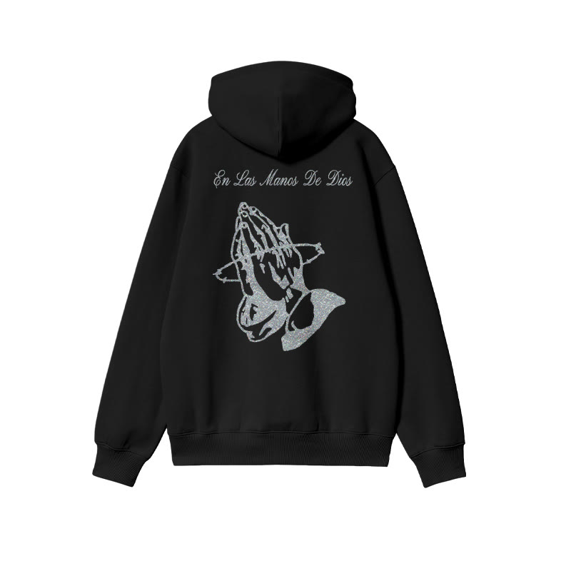 En Las Manos De Dios Print Causal Hoodie - image 1