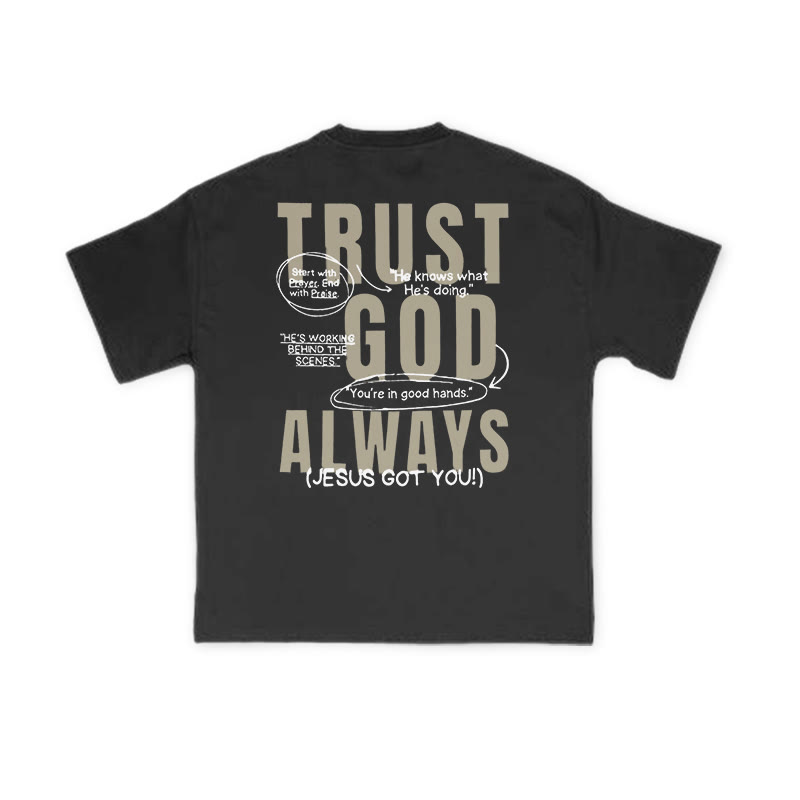Trust God Always Print T-shirt - image 1
