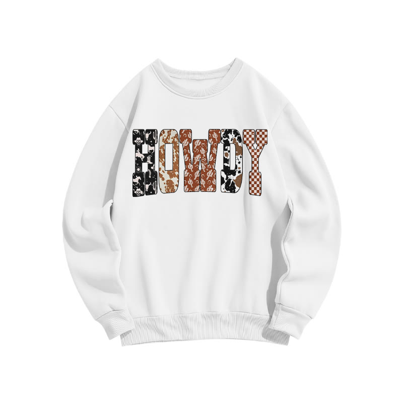 Howdy Western Style Print Sweatshirt - White - US16-18(2XL) - image 2