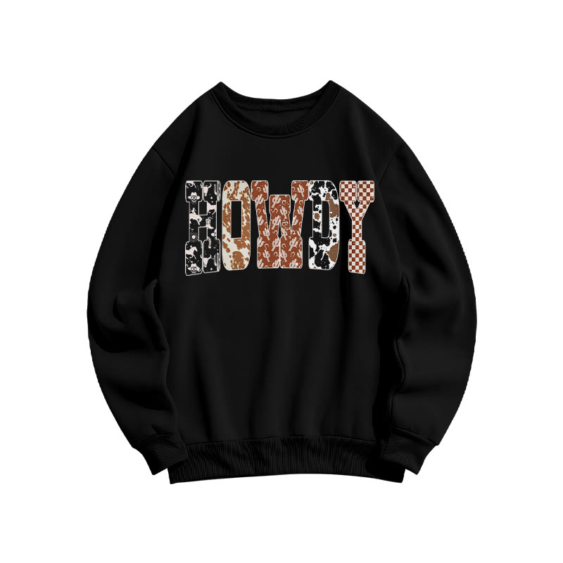 Howdy Western Style Print Sweatshirt - Black - US16-18(2XL) - image 1