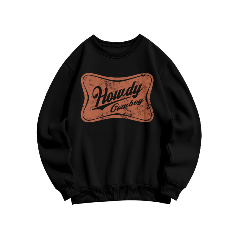 Howdy Cowboy Print Sweatshirt - Black - US16-18(2XL) - image 1