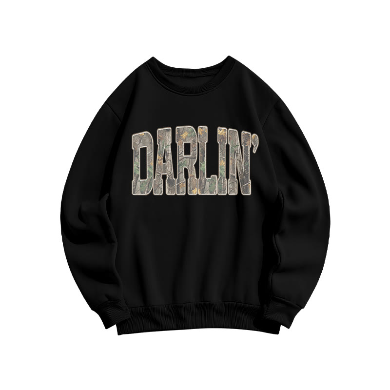 Dead Leaves Camouflage Darlin Print Sweatshirt - Black - US16-18(2XL) - image 2