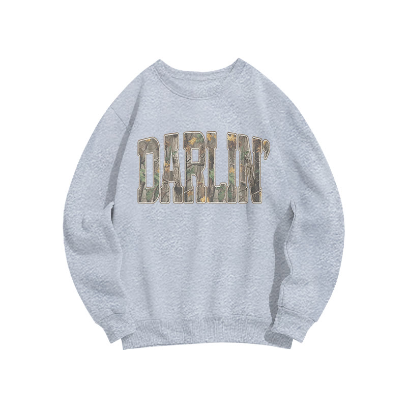 Dead Leaves Camouflage Darlin Print Sweatshirt - Grey - US16-18(2XL) - image 1