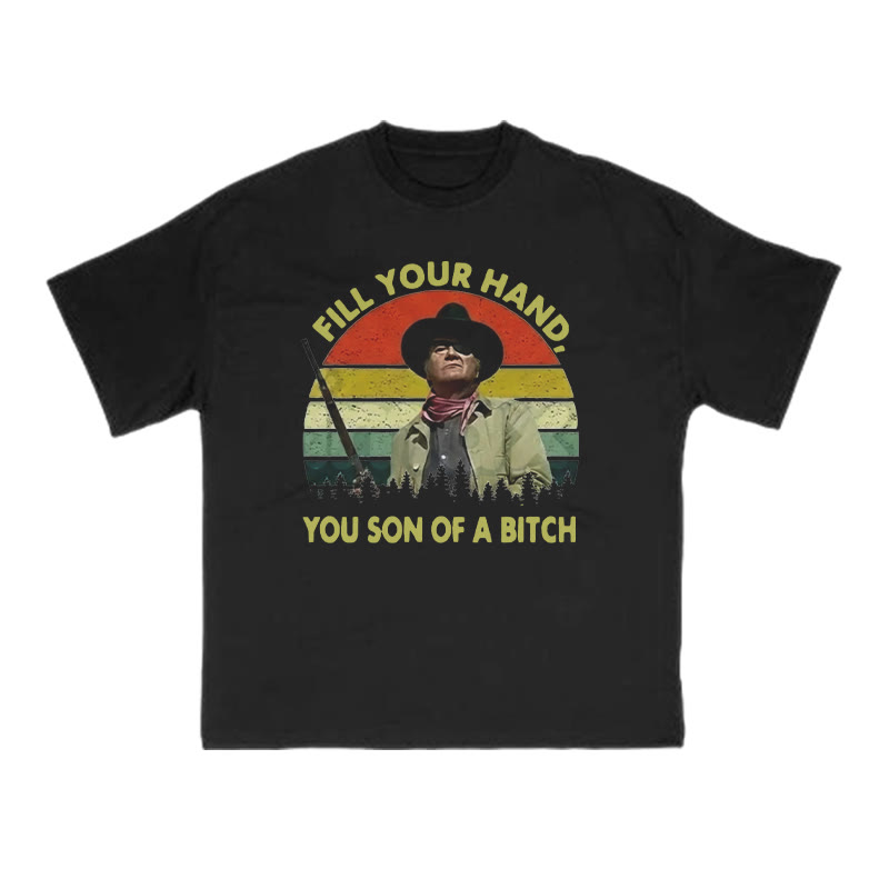 Fill Your Hand Print Classic Lines T-shirt - Black - US16-18(2XL) - image 1