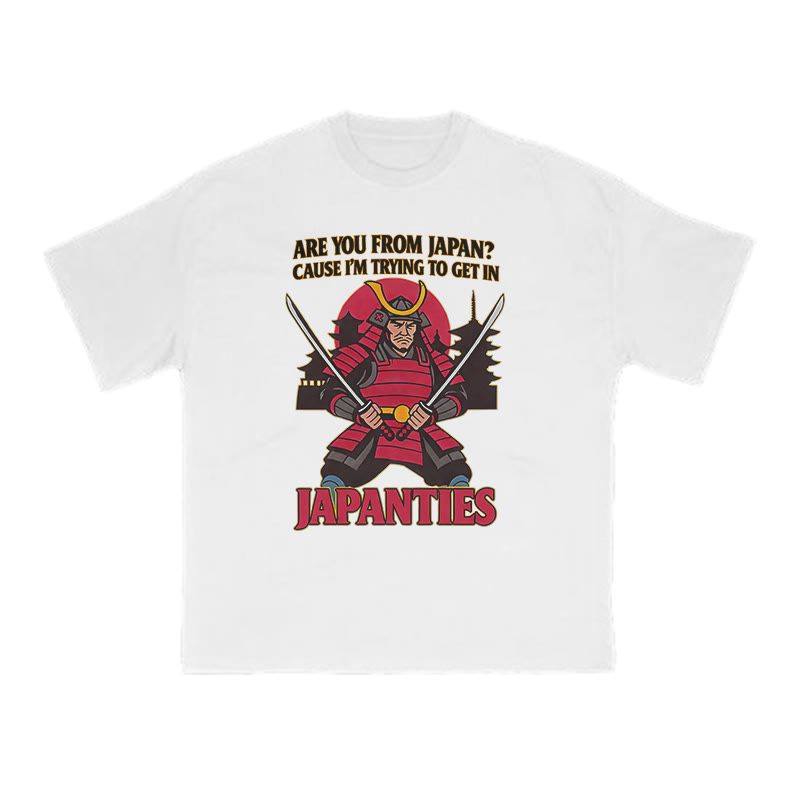 I'm Trying To Get In Japanties Print T-shirt - White - US16-18(2XL) - image 2