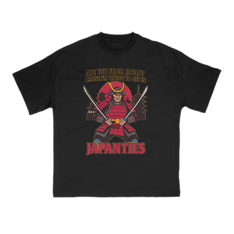 I'm Trying To Get In Japanties Print T-shirt - Black - US16-18(2XL) - image 1