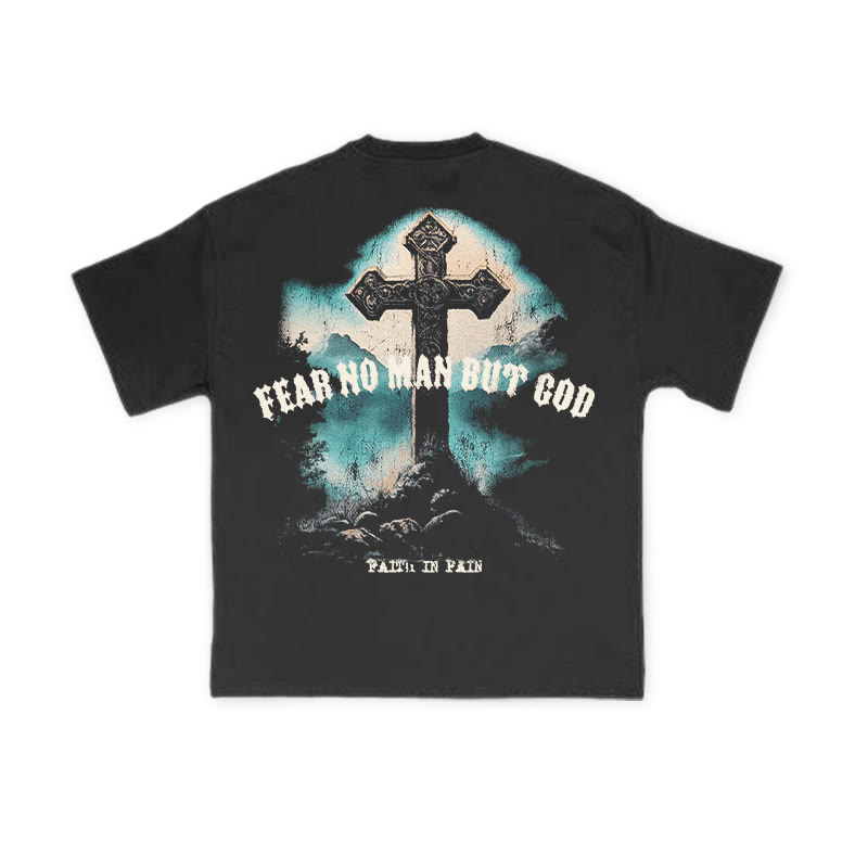 Faith In Pain Cross Print T-shirt - image 1