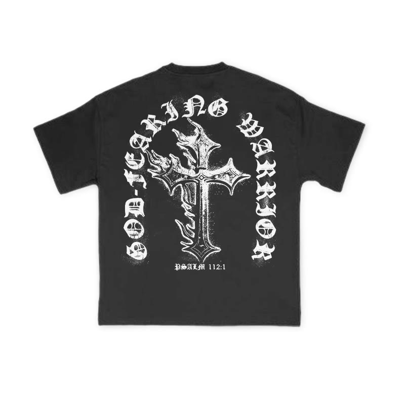 God Fearing Warrior Print T-shirt - image 1