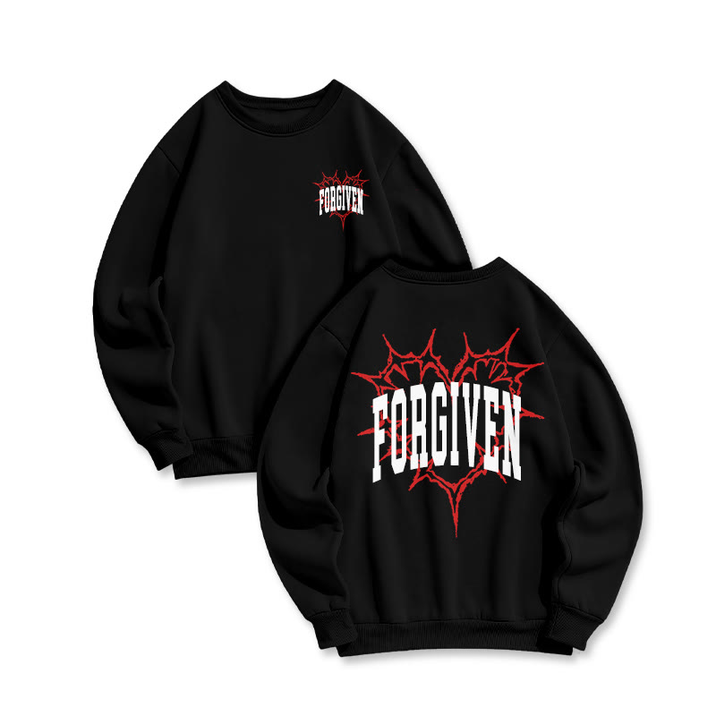 Forgiven Thorn Heart-shaped Valentine's Day Print Sweatshirt - Black - US16-18(2XL) - image 2