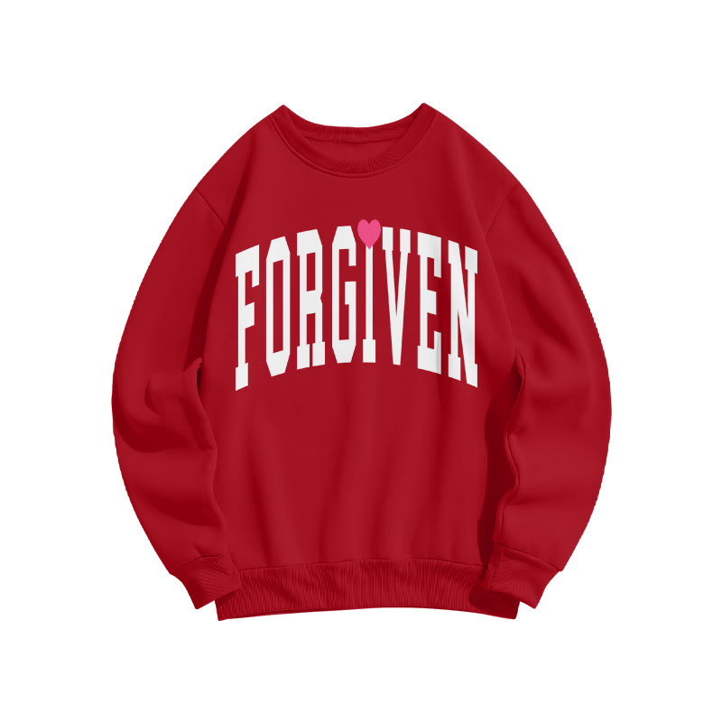 Forgiven Valentine's Day Print Sweatshirt - Red - US16-18(2XL) - image 1