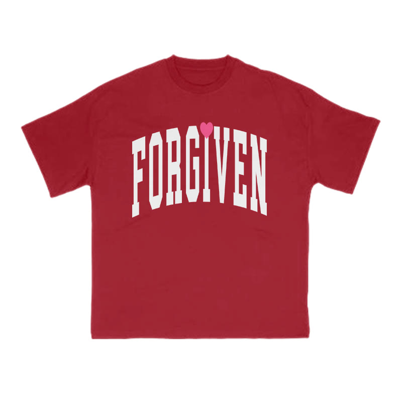 Forgiven Valentine's Day Print T-shirt - Red - US16-18(2XL) - image 2