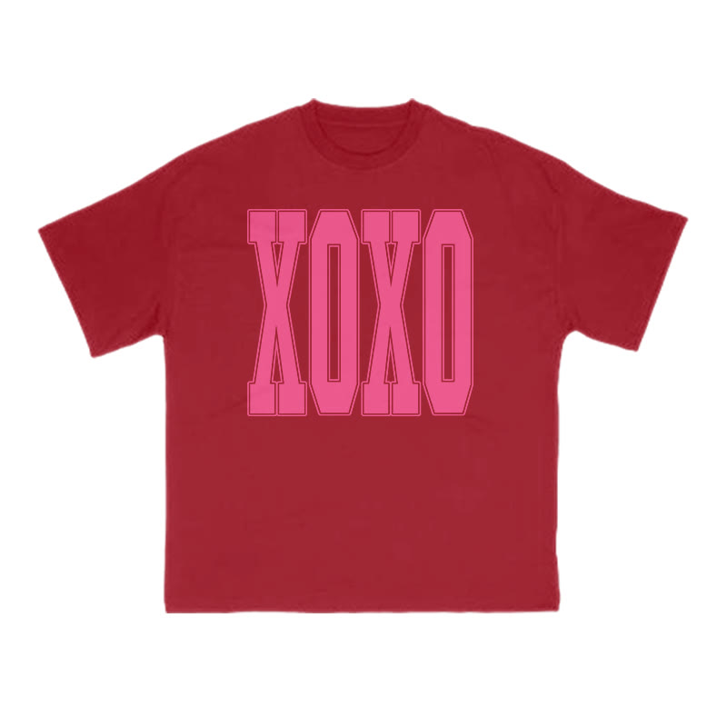 Xoxo Valentine's Day Print T-shirt - Red - US16-18(2XL) - image 1
