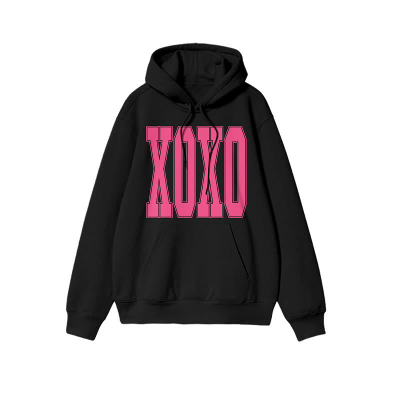 Xoxo Valentine's Day Print Hoodie - Black - US16-18(2XL) - image 2