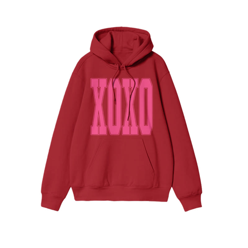 Xoxo Valentine's Day Print Hoodie - Red - US16-18(2XL) - image 1