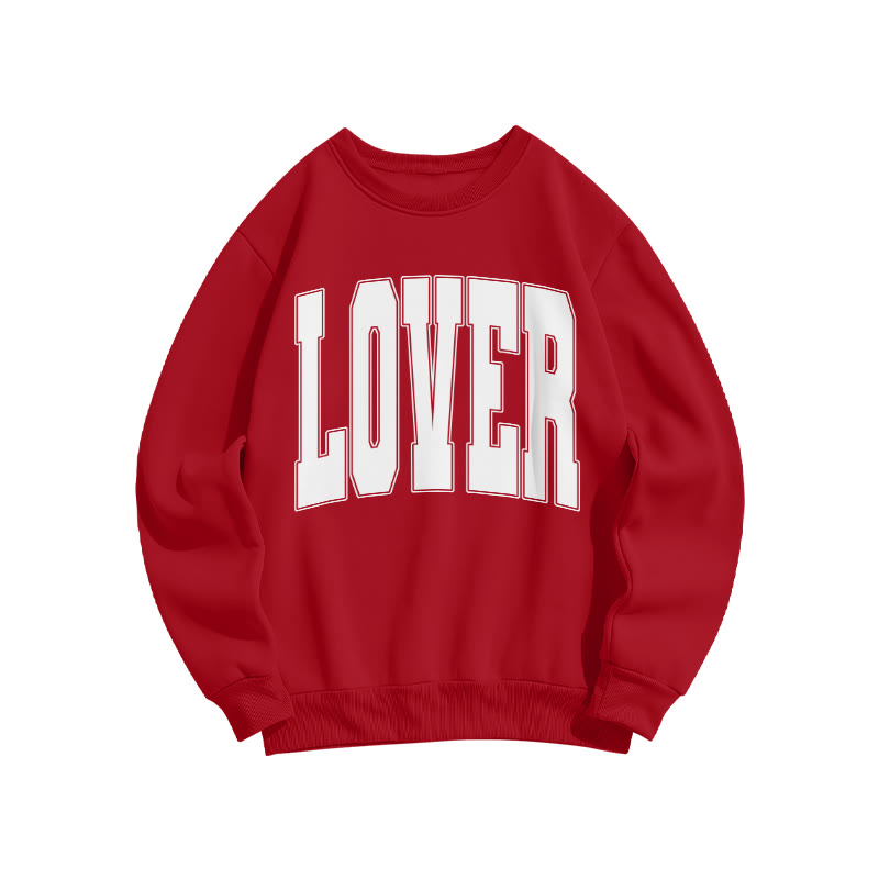 Lover Valentine's Day Print Sweatshirt - Red - US16-18(2XL) - image 1