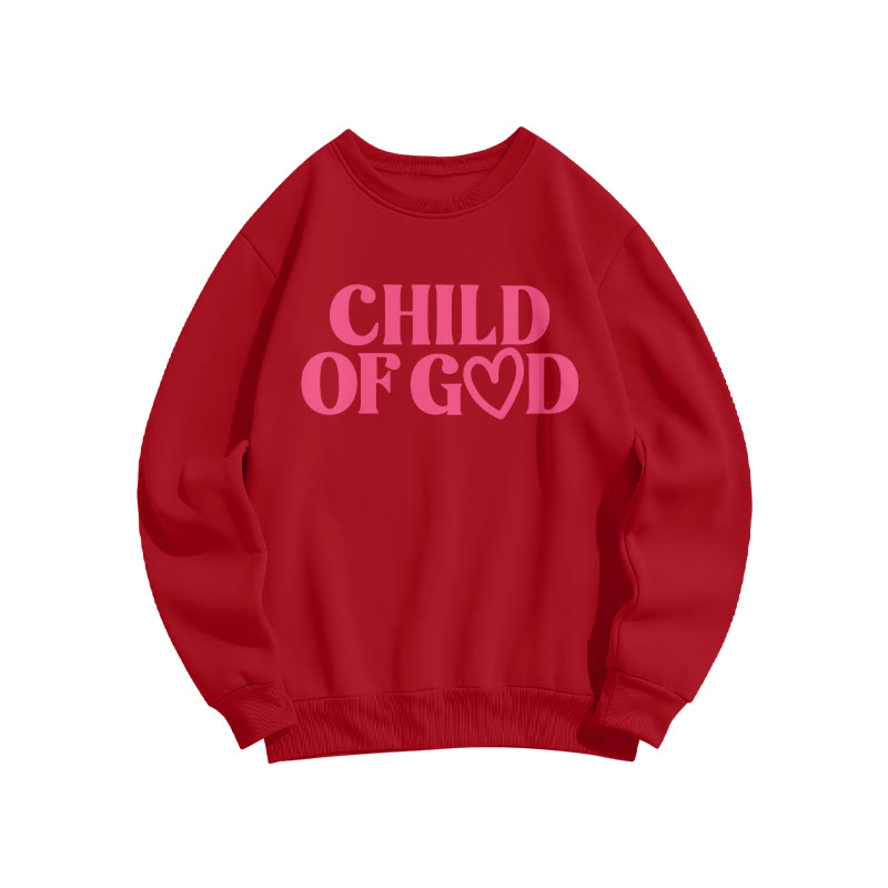 Child Of God Heart Valentine's Day Print Sweatshirt - Red - US16-18(2XL) - image 1