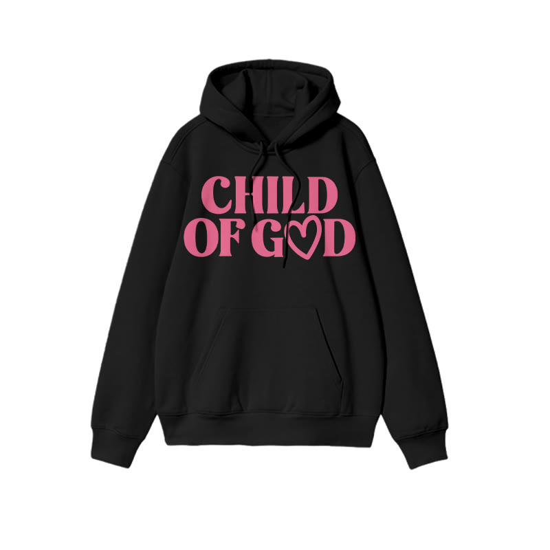 Child Of God Heart Valentine's Day Print Hoodie - Black - US16-18(2XL) - image 2