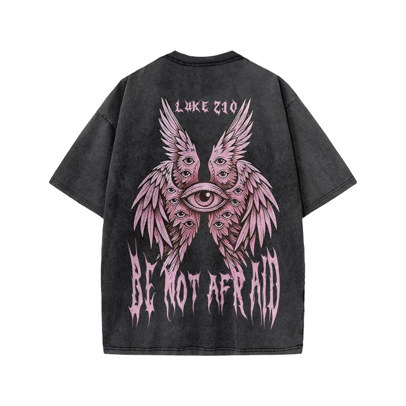 Be Not Afraid Luke 10 Print Acid Washed T-shirt - image 1