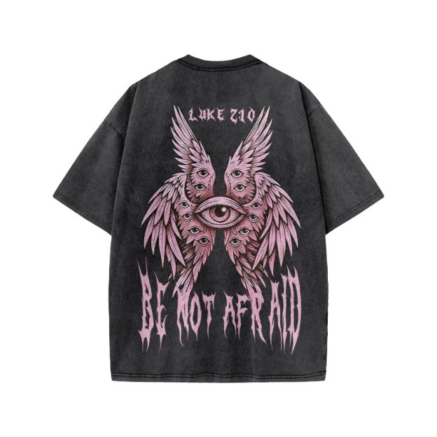 Be Not Afraid Luke 10 Print Acid Washed T-shirt - image 1