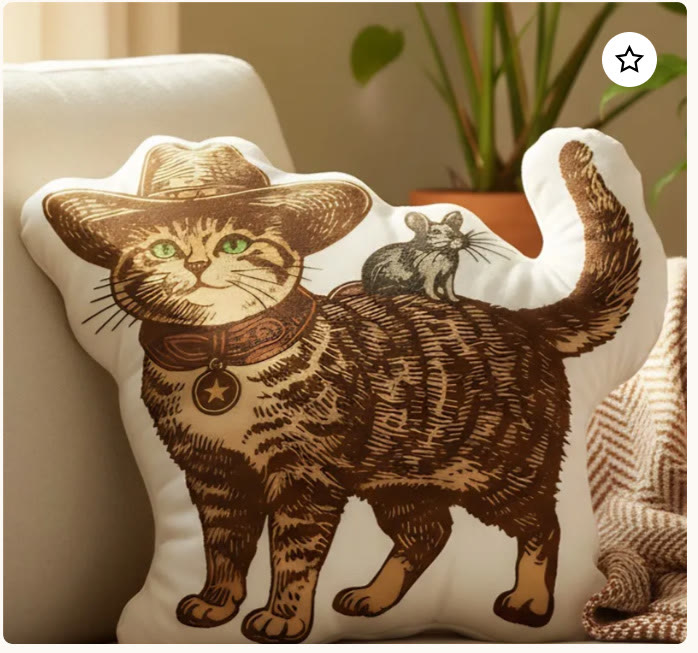 Cat Pillow - Brown - 60*60 - image 1