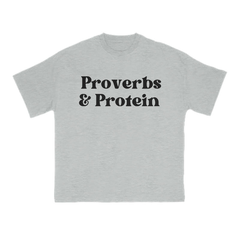Proverbs & Protein Jesus Cross Print T-shirt - image 1