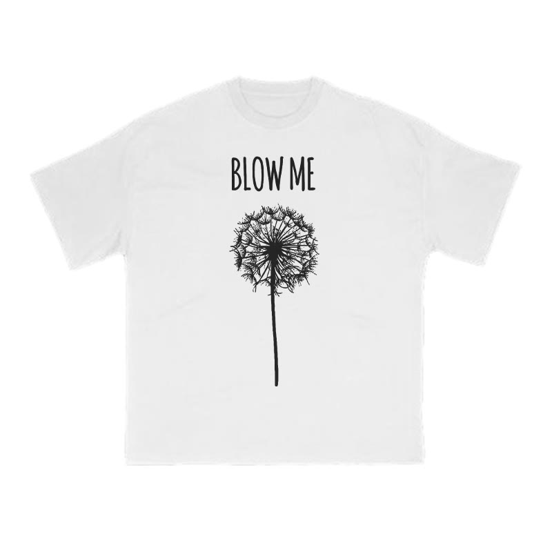 Blow Me Dandelion Print T-shirt - White - US16-18(2XL) - image 2