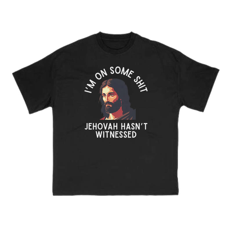 JEHOVAH HASN'T WITNESSED Print T-shirt - Black - US16-18(2XL) - image 1