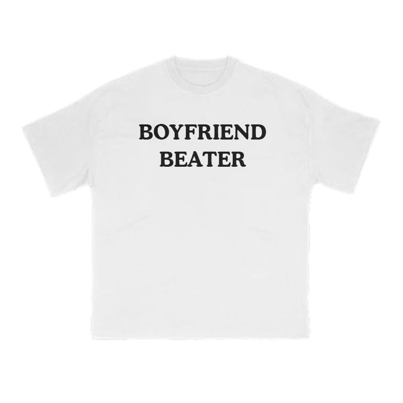 Boyfriend Beater Print T-shirt - White - US16-18(2XL) - image 2