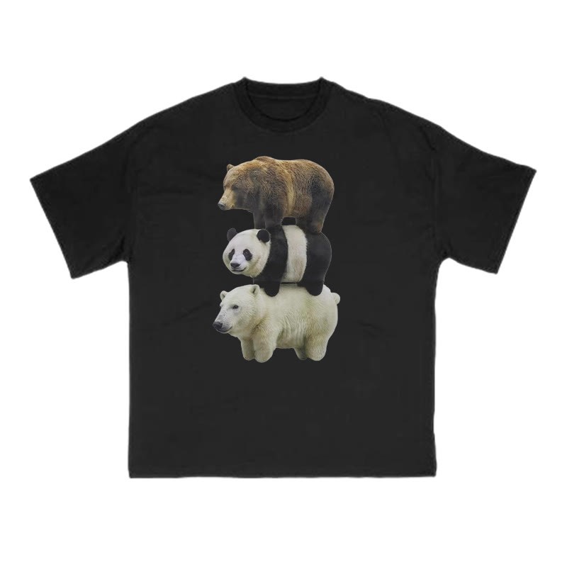 Funny Parody Animation Meme Print T-shirt - Black - US16-18(2XL) - image 2