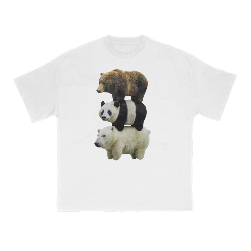 Funny Parody Animation Meme Print T-shirt - White - US16-18(2XL) - image 1