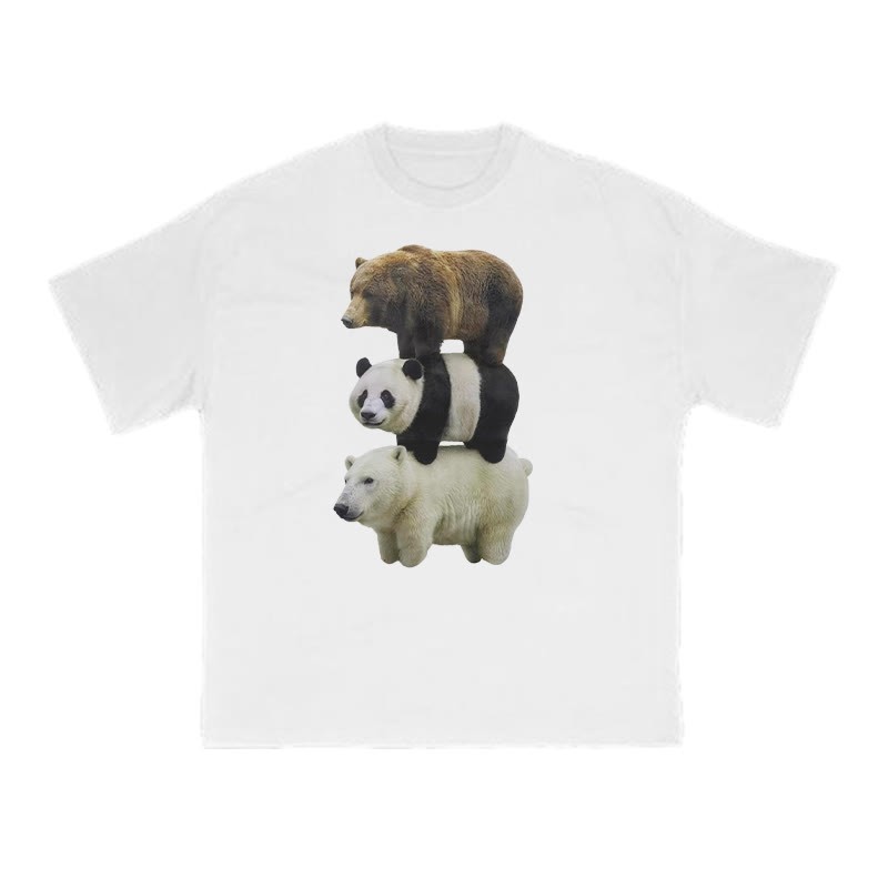 Funny Parody Animation Meme Print T-shirt - White - US16-18(2XL) - image 1