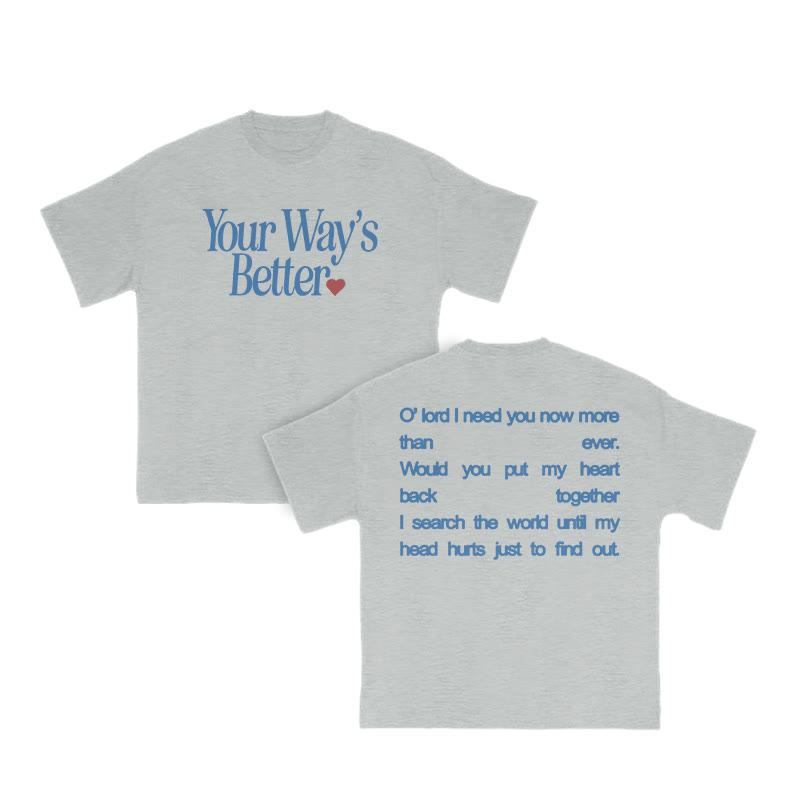 Your Way's Better Print T-shirt - Grey - US16-18(2XL) - image 2