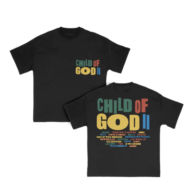 Child Of God Colorful Print T-shirt - Black - US16-18(2XL) - image 2