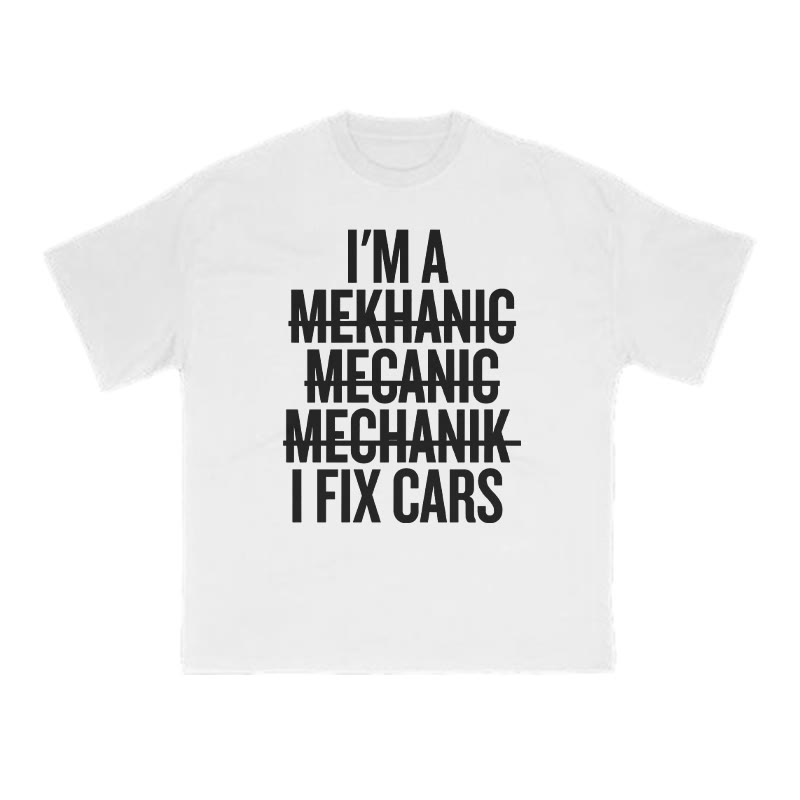 I Fix Cars Print T-shirt - White - US16-18(2XL) - image 2